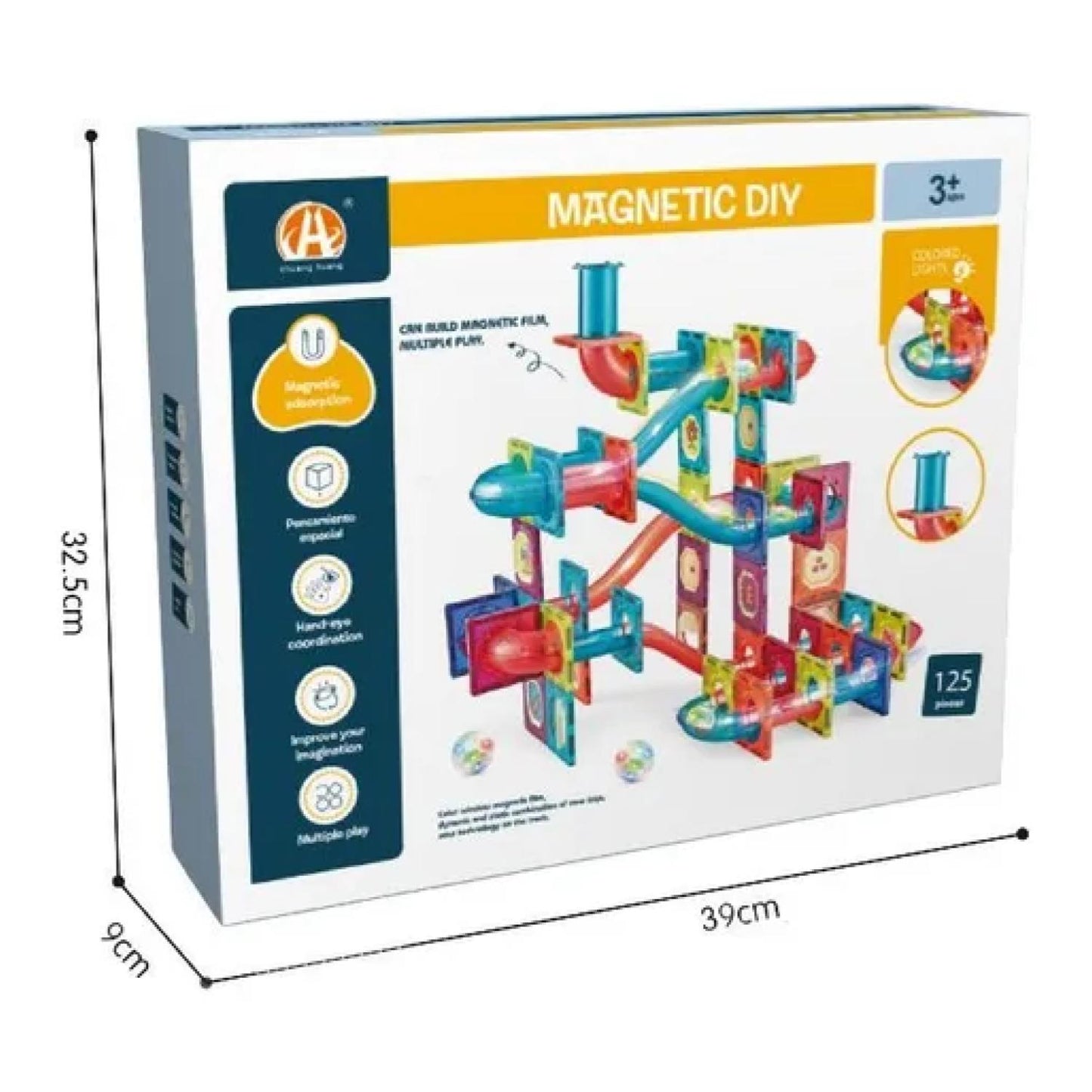 Bloques Magneticos Castillo 125 Pcs De Colores