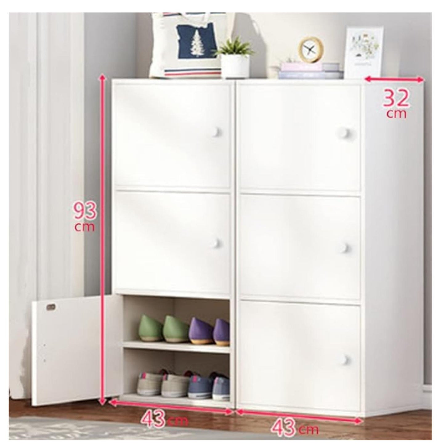 Organizador De Zapatos Gabinete 3 Puertas