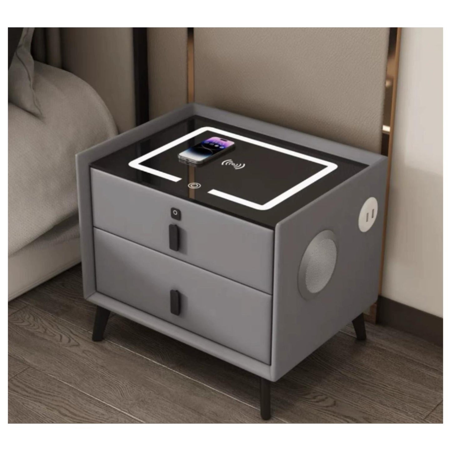 Velador Inteligente Parlante Luz Led Carga Inalambrica