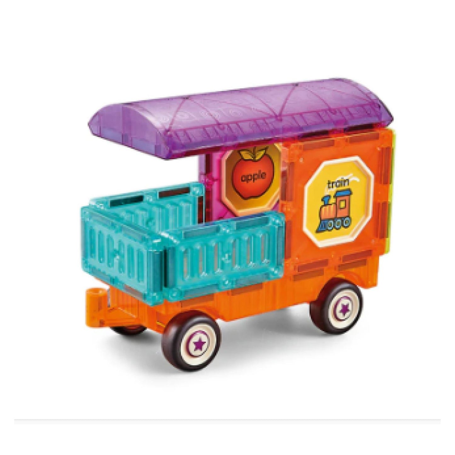 Bloques Magneticos Castillo y Auto 94 Pcs De Colores