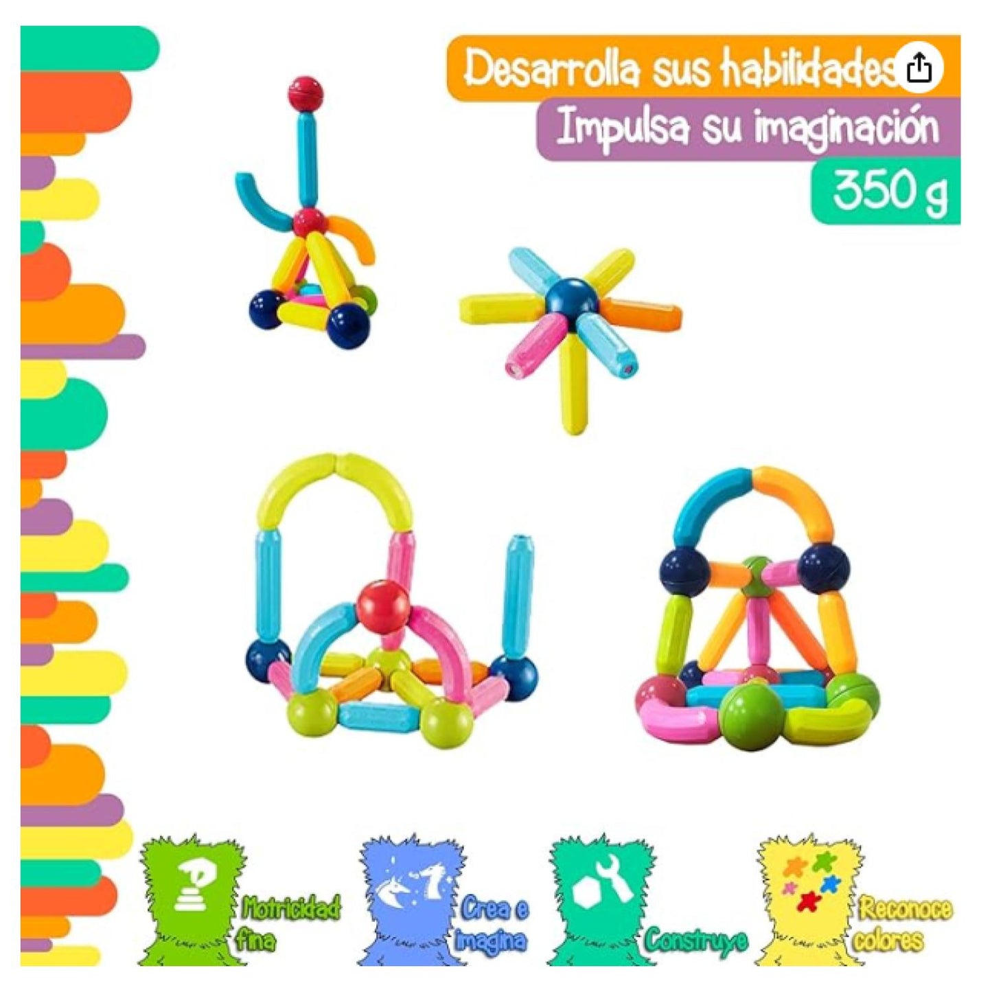 Barras Magnetic Sticks 25 Piezas