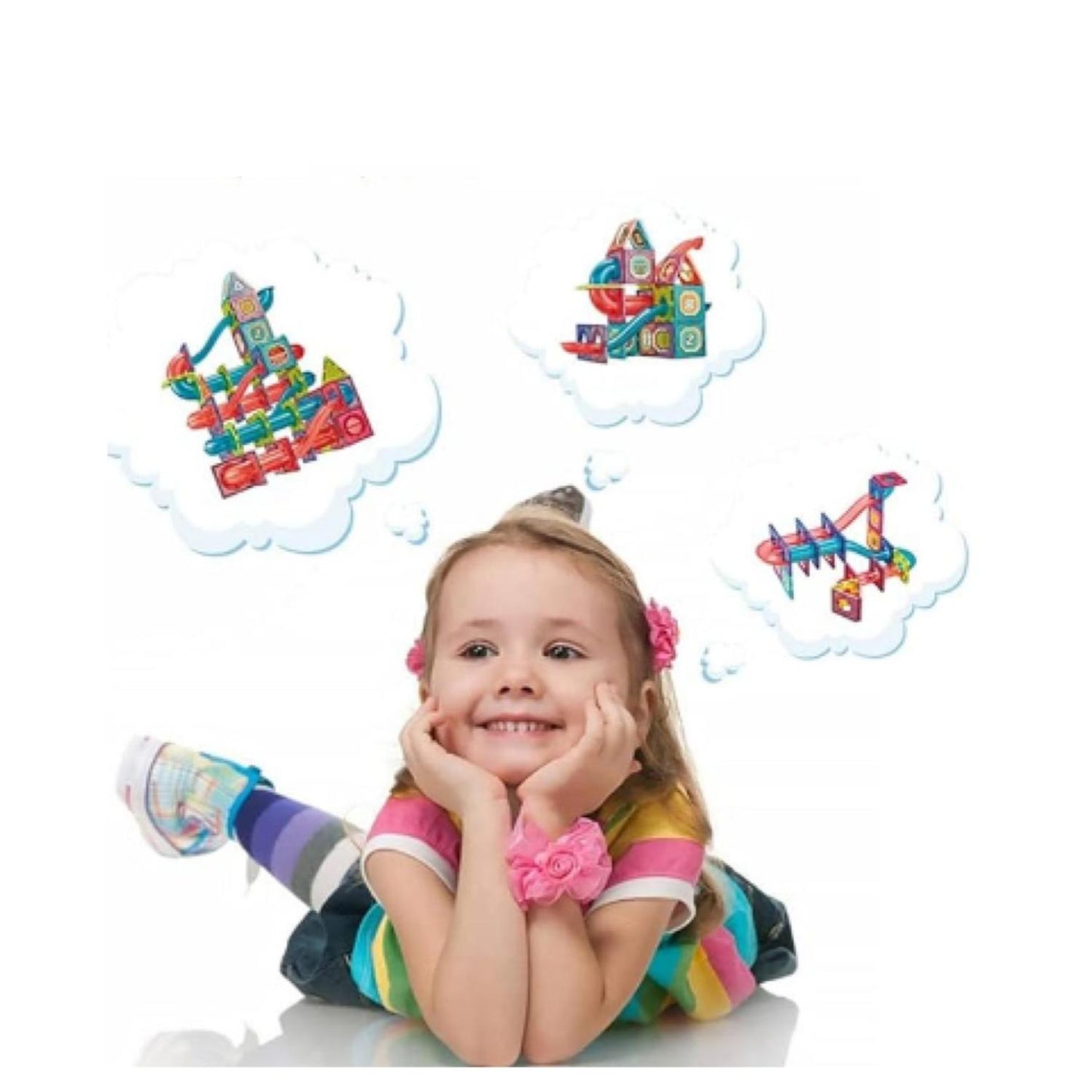 Bloques Magneticos Castillo 77 Pcs De Colores