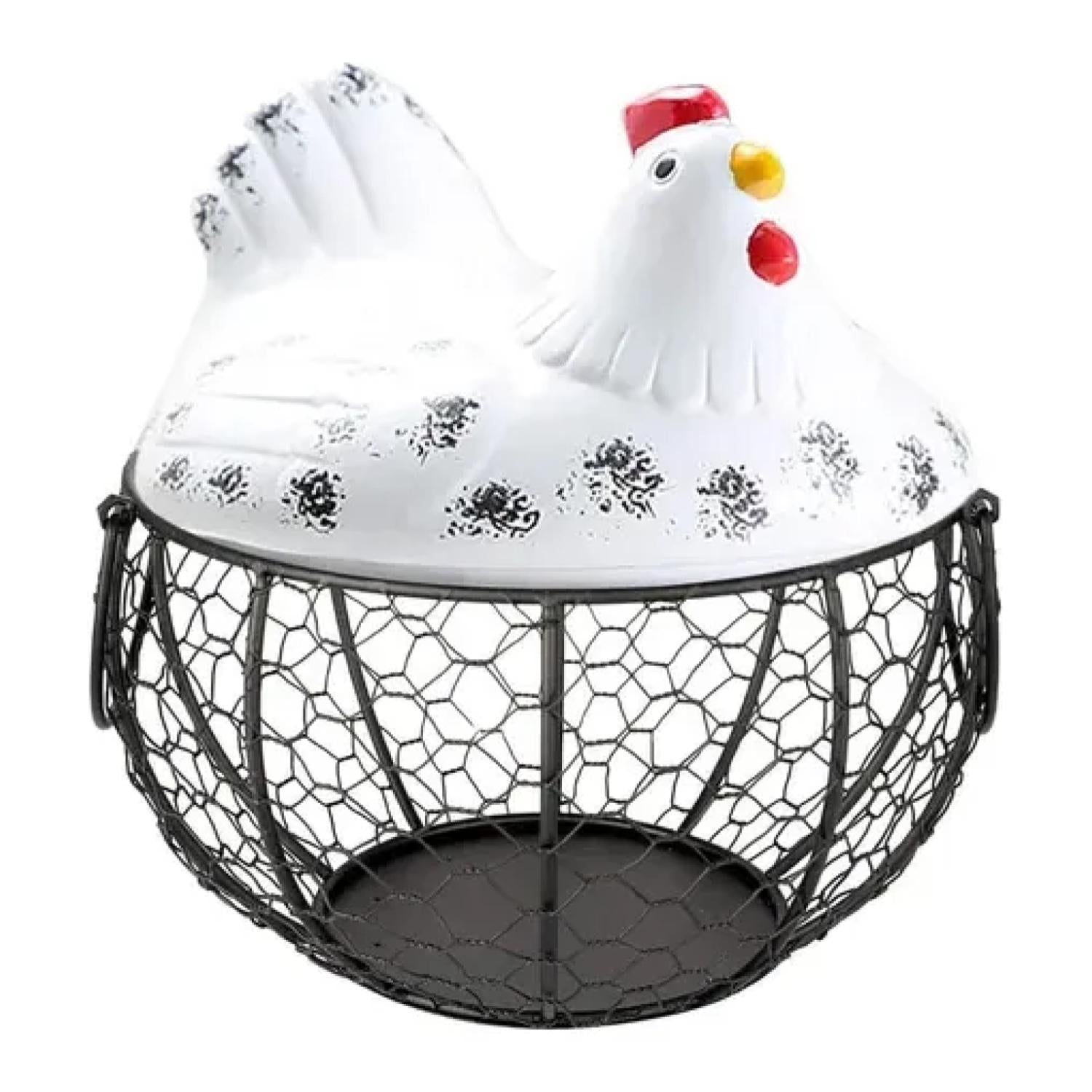 Canasto Porta Huevos Gallina 22 cm