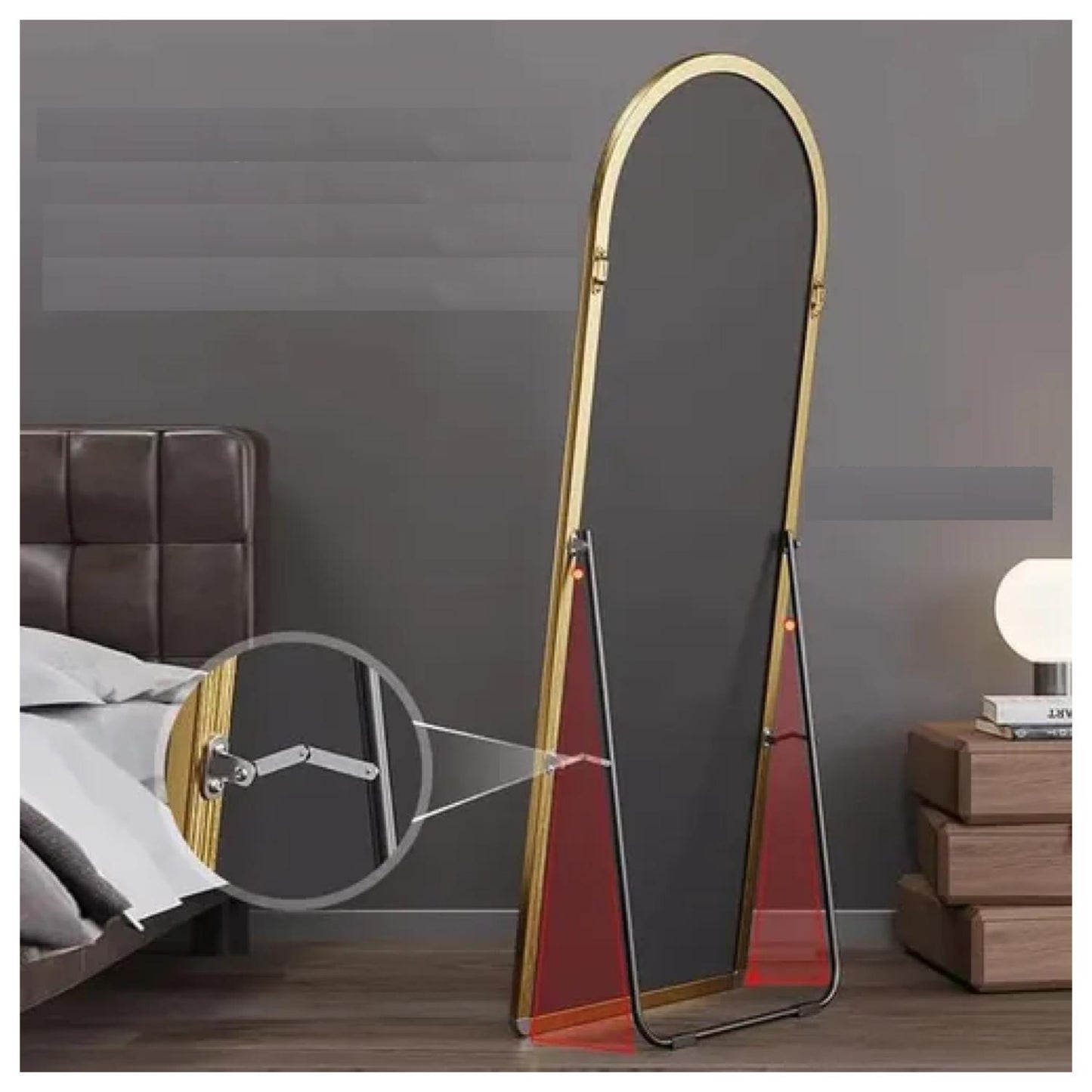 Espejo Decorativo De Pared Acero Inoxidable 160 cm x 50 cm