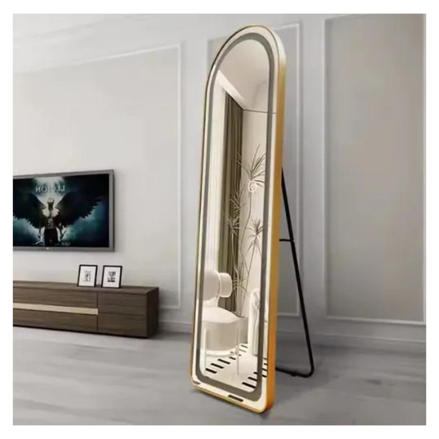 Espejo Led Dorado 160 Cm X 50 Cm