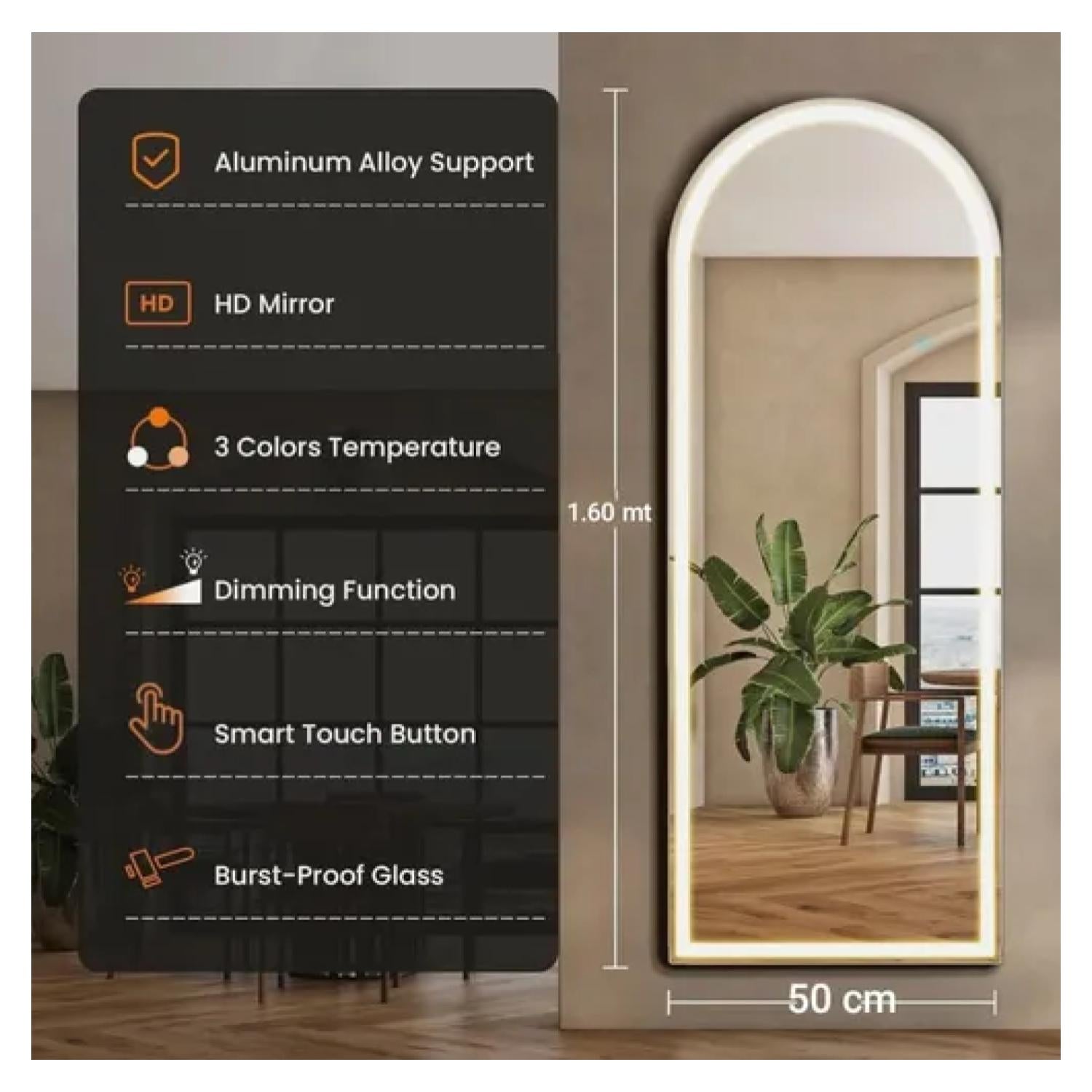 Espejo Led 160 Cm X 50 Cm