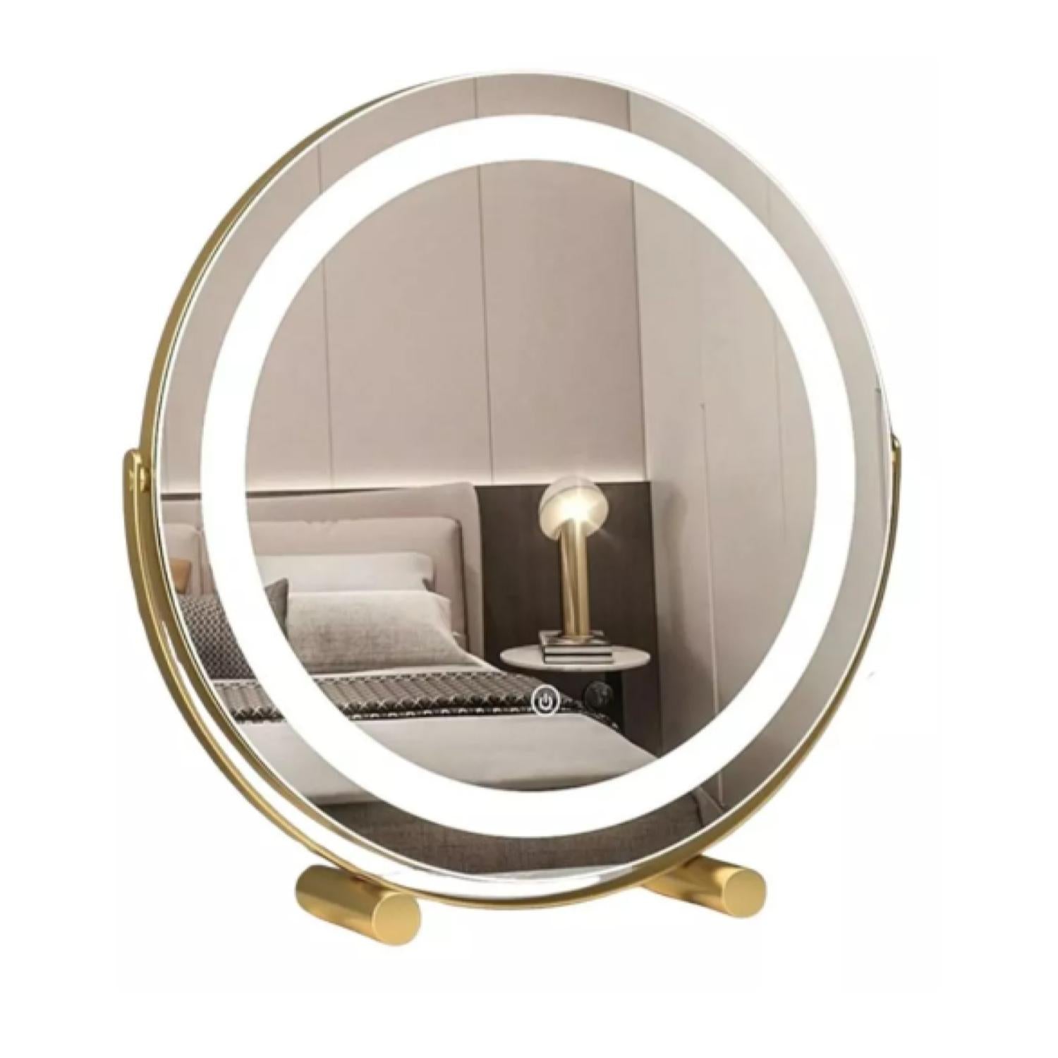 Espejo Led Giratorio 360° Gold Glam 43 cm