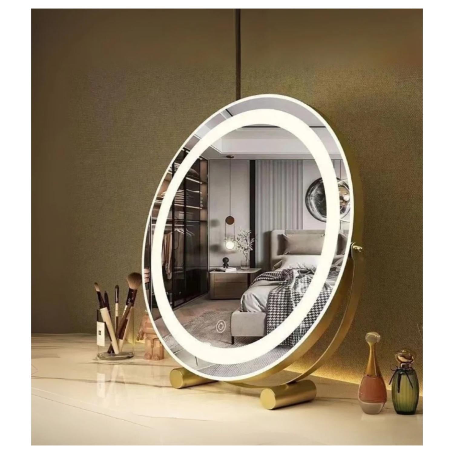 Espejo Led Giratorio 360° Gold Glam 43 cm