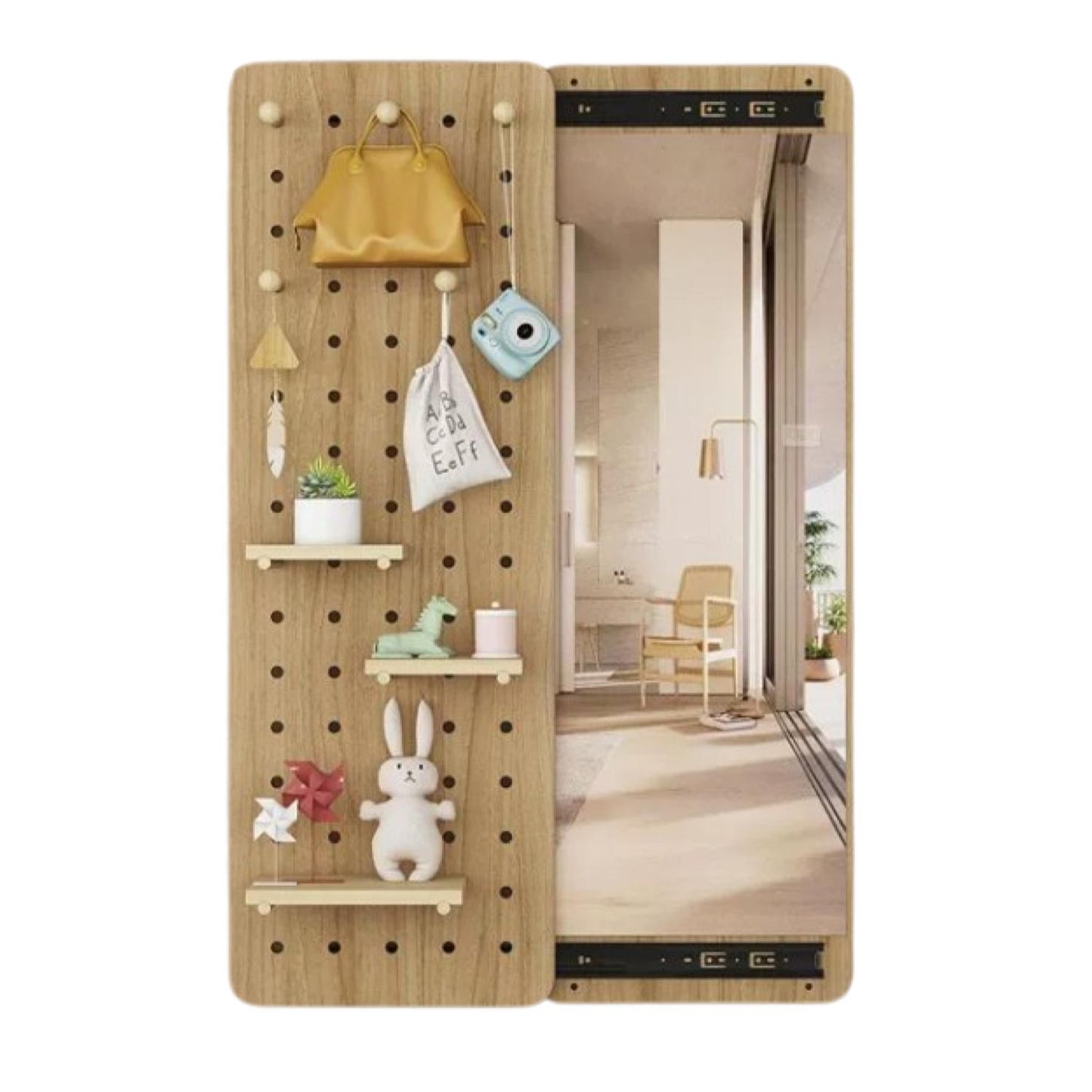 Espejo Decorativo con Panel Organizador