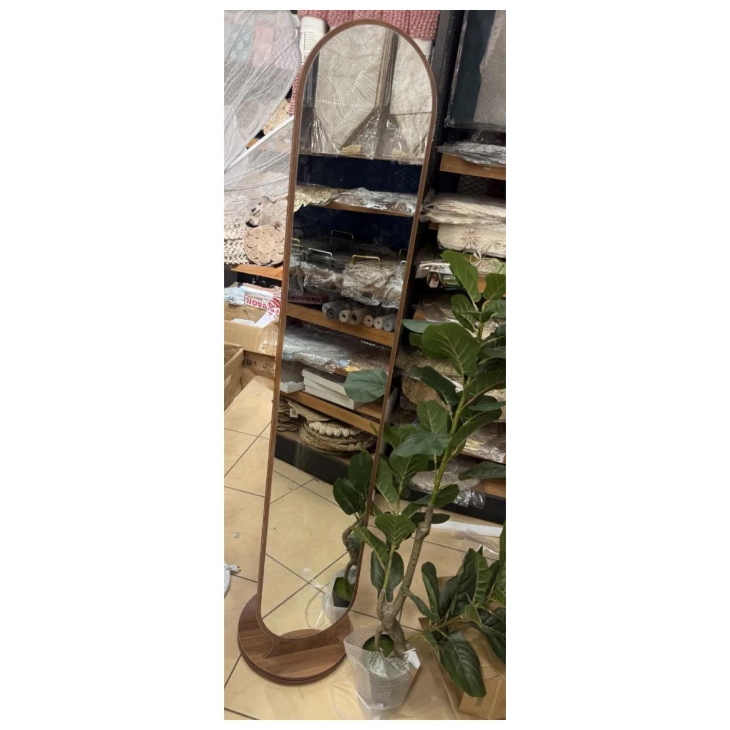 Espejo de Cuerpo Completo 360° con Perchero y Repisas