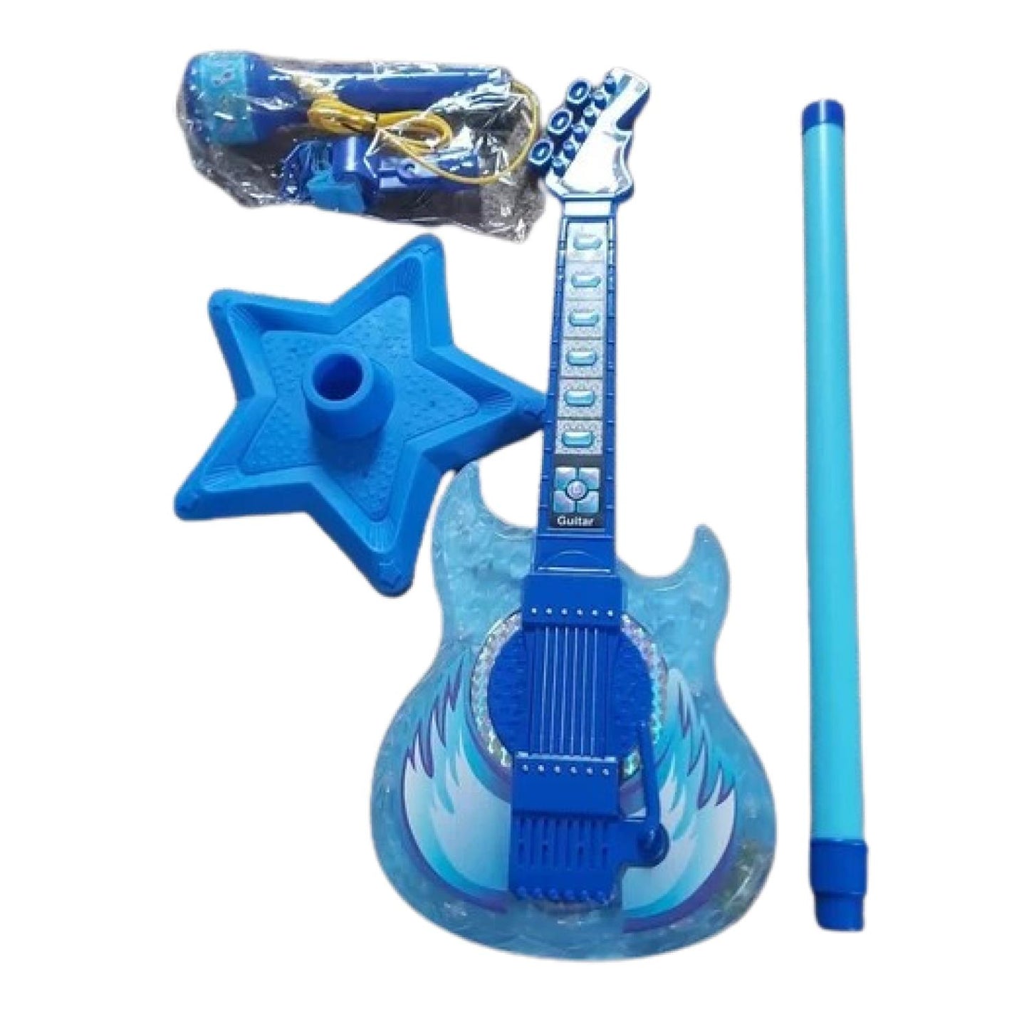Juguete Guitarra Infantil con Micrófono y Pedestal