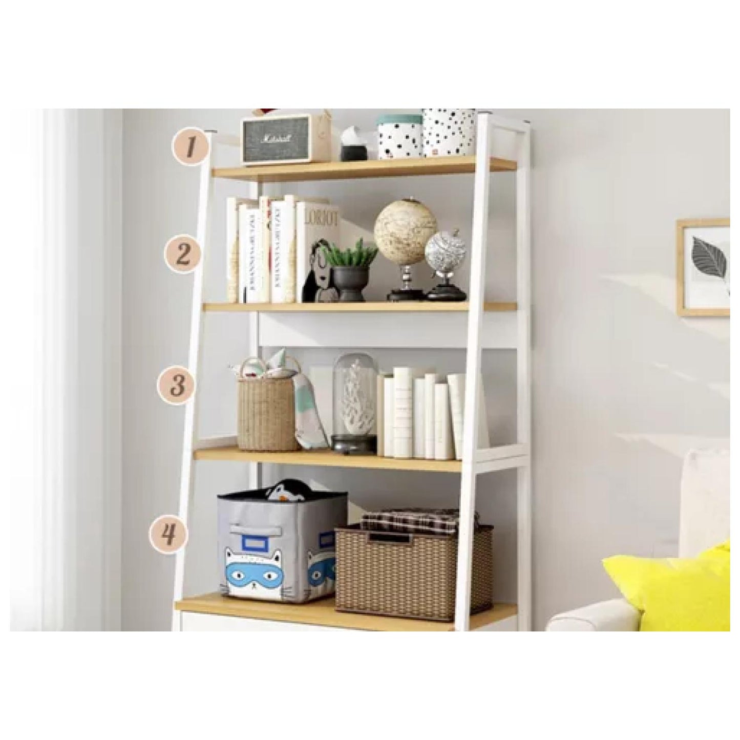 Estante Organizador Living 4 Niveles Y 2 Cajones 150*43*30Cm