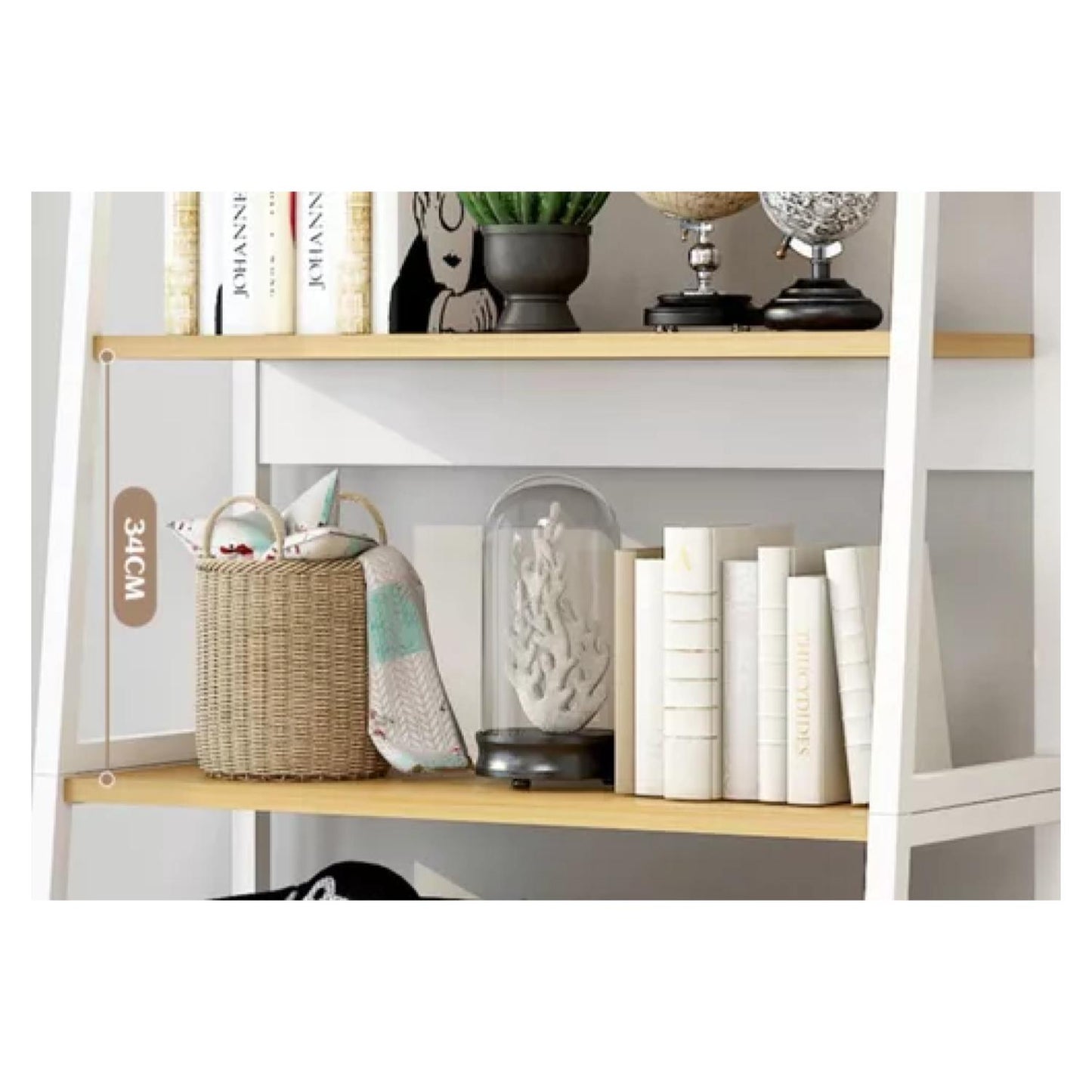 Estante Organizador Living 4 Niveles Y 2 Cajones 150*43*30Cm