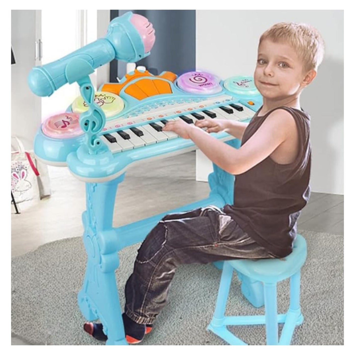 Juguete Piano Musical Niños Con Microfono