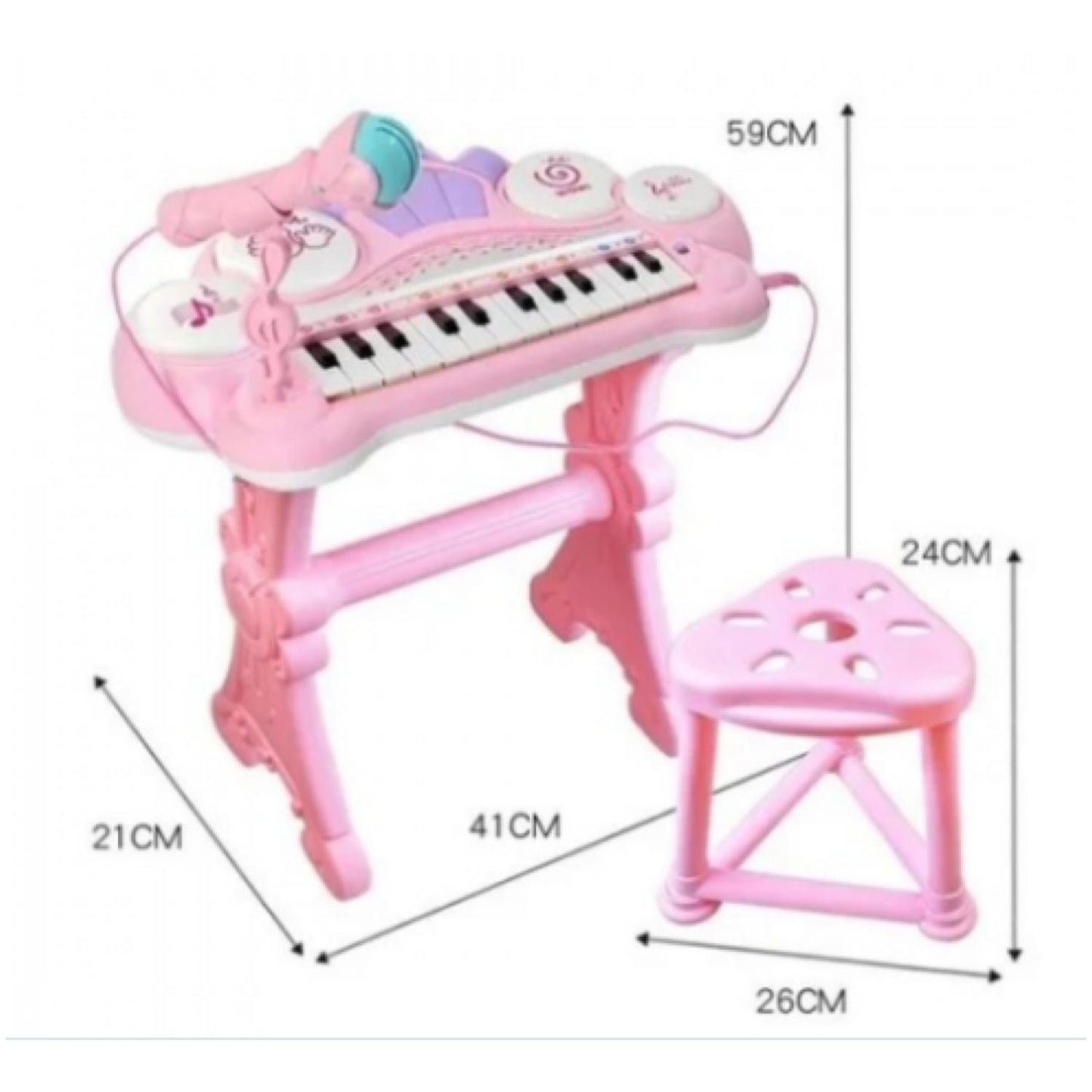 Juguete Piano Musical Niños Con Microfono
