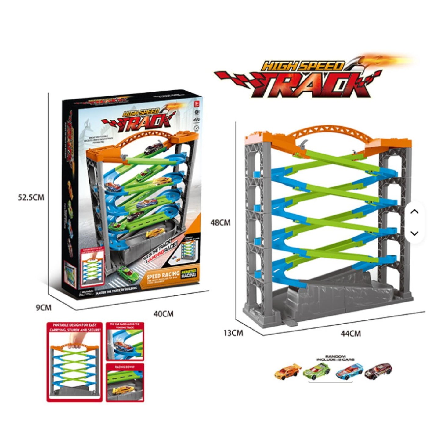 Juego De Pista Auto Racing 48 Cm