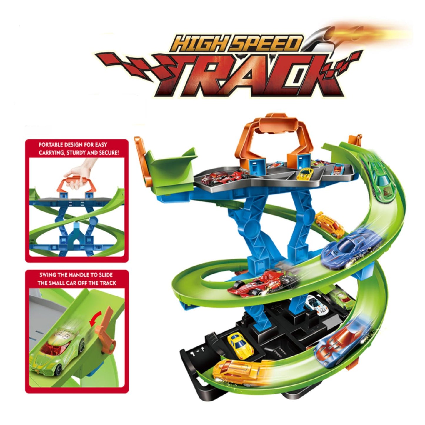 Juego De Pista Auto Racing 39 cm