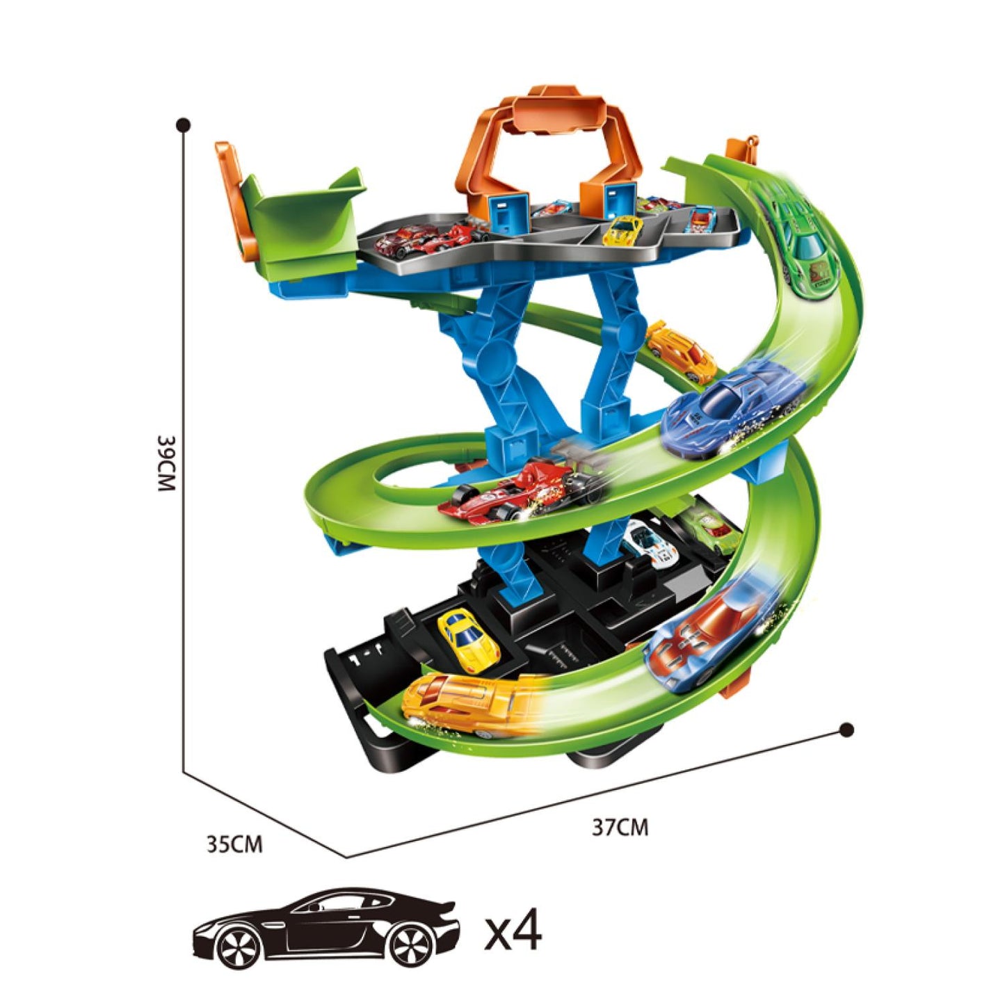 Juego De Pista Auto Racing 39 cm