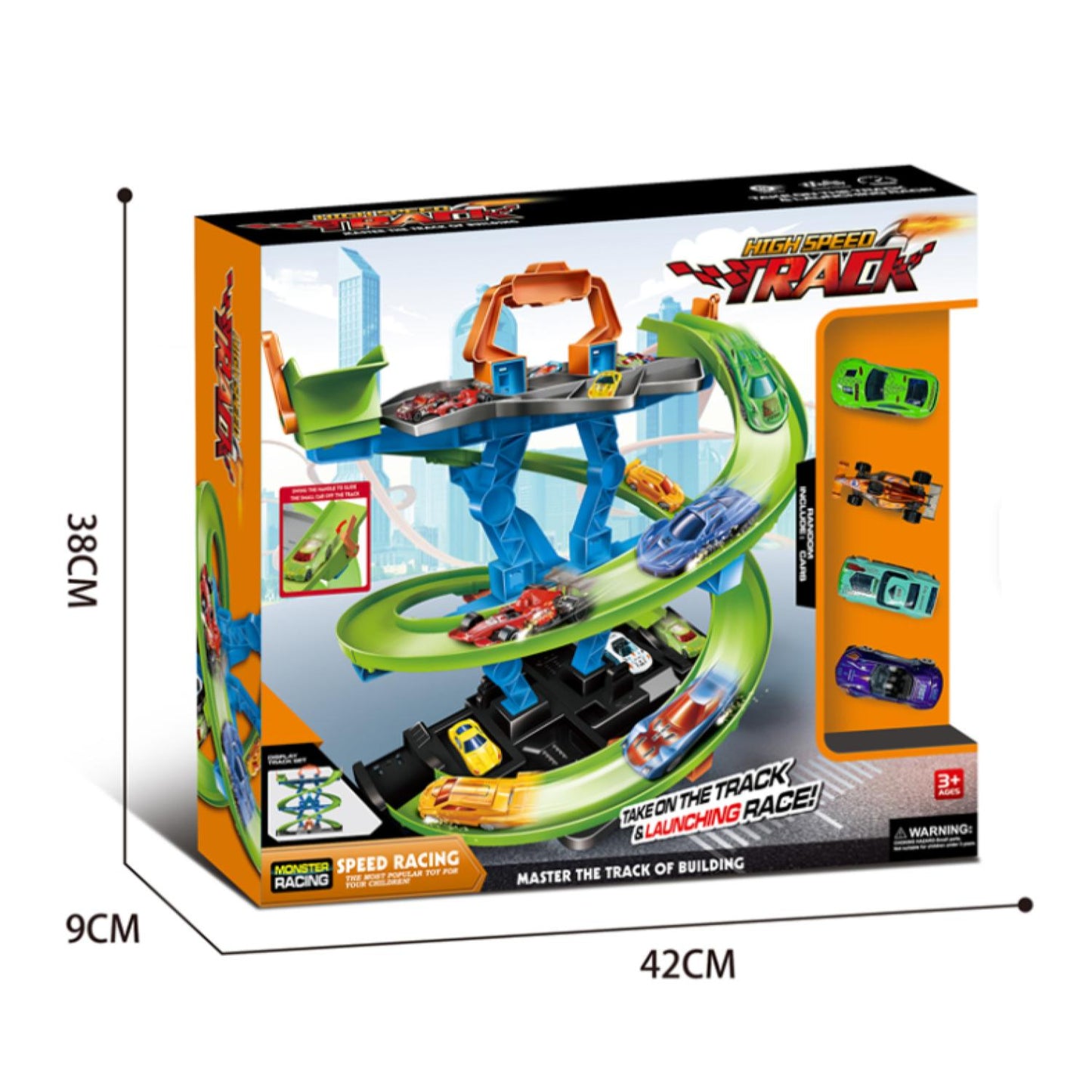 Juego De Pista Auto Racing 39 cm
