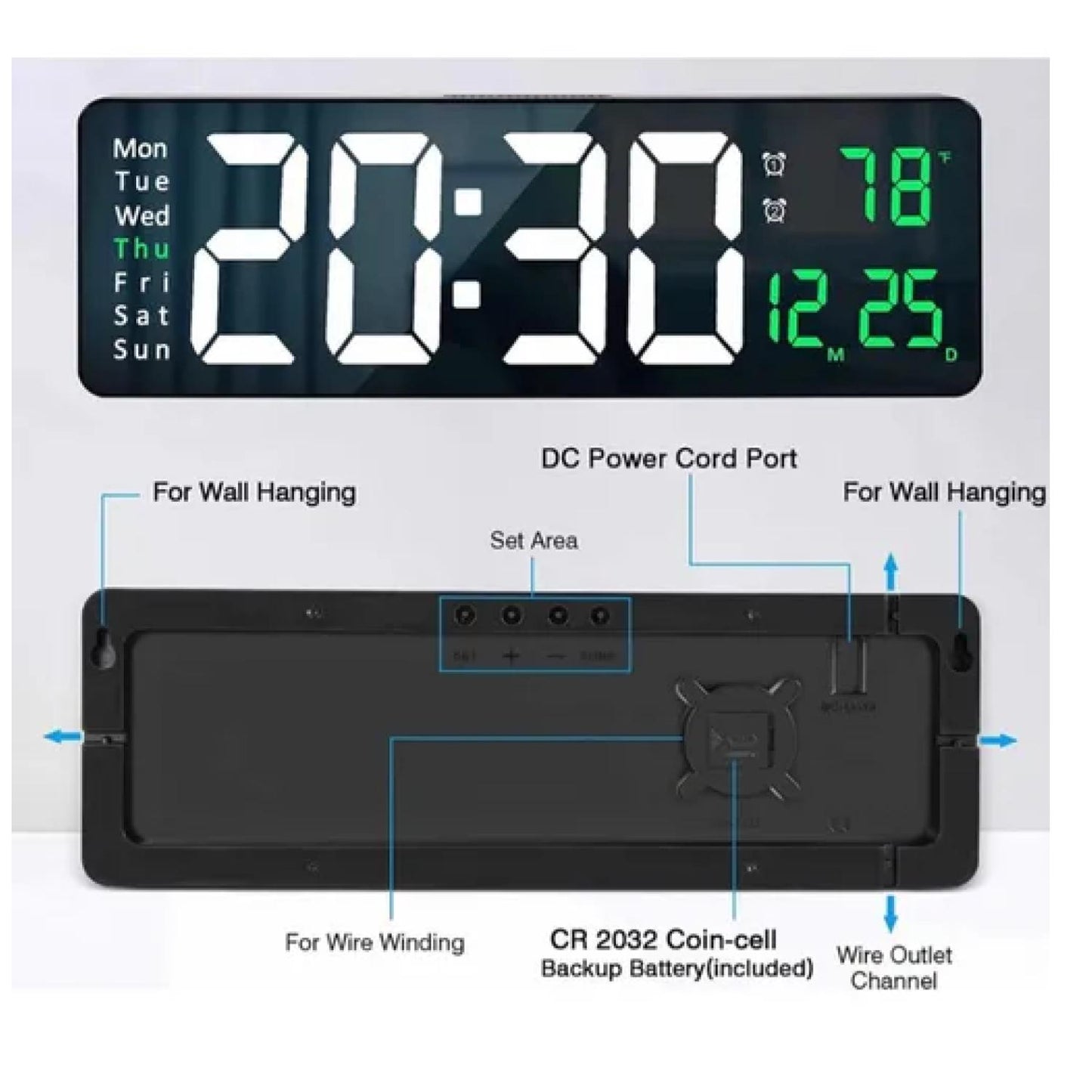 Reloj De Pared Digital Decorativo Led