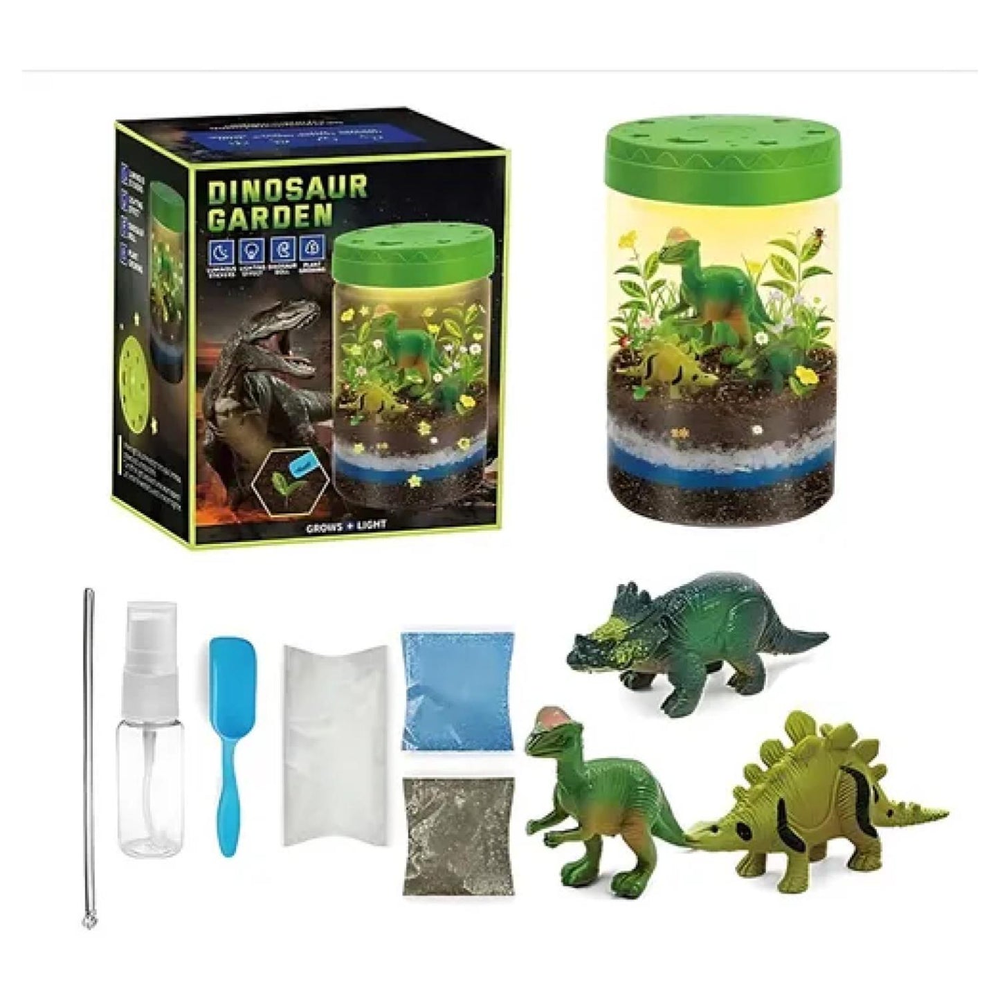 Terrario Dinosaurio con Luz LED