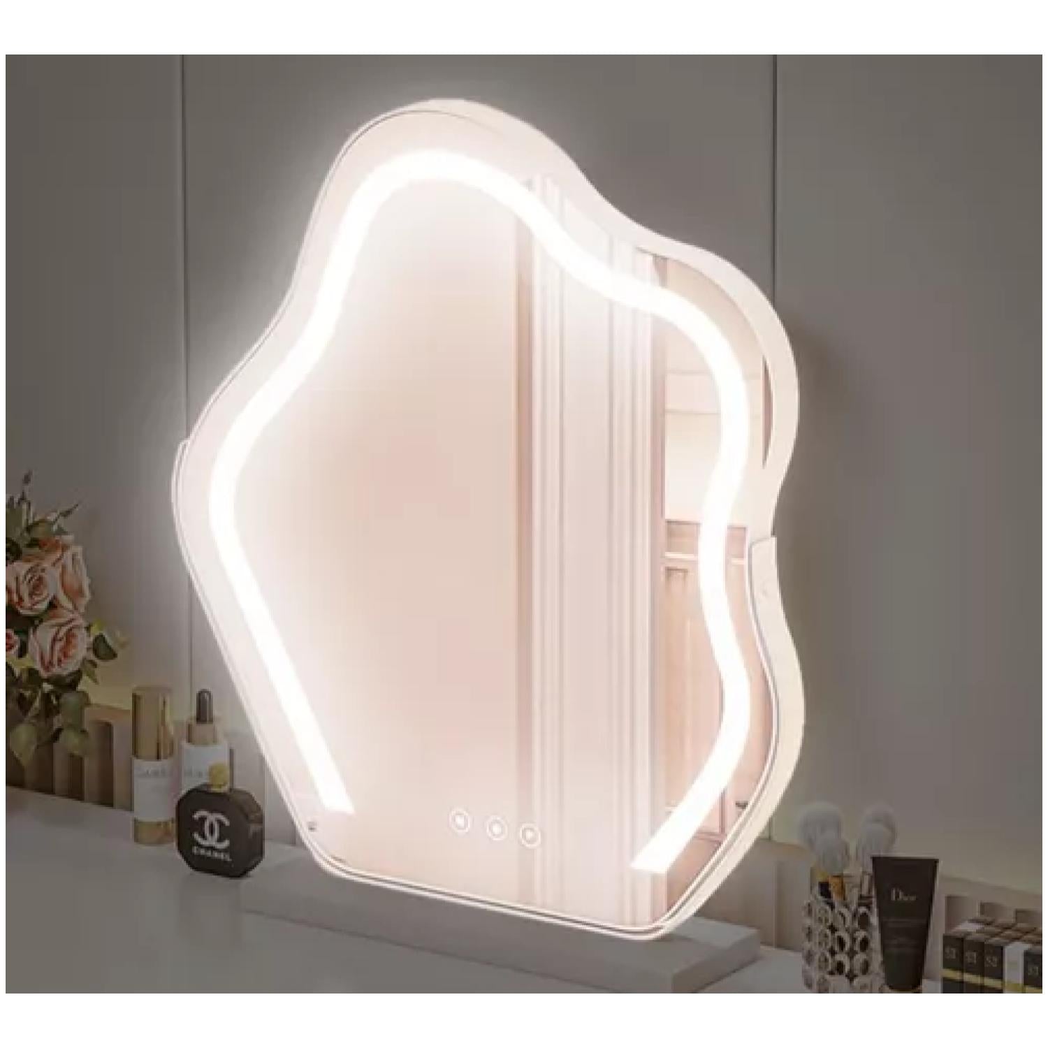 Tocador De Lujo Con Espejo Led Y Comoda Intercambiable