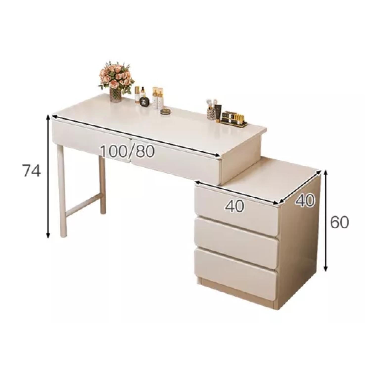 Tocador De Lujo Con Espejo Led Y Comoda Intercambiable