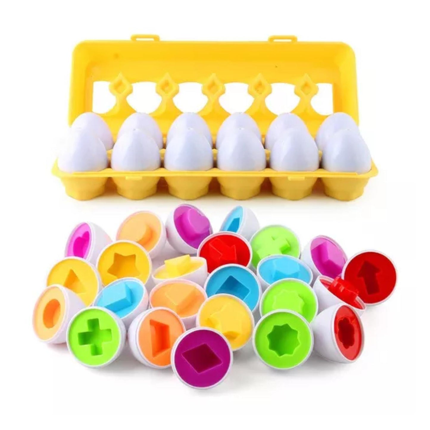 Juego Educativo Huevos Clasificador De Colores Y Formas