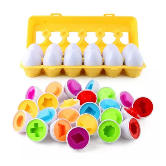 Juego Educativo Huevos Clasificador De Colores Y Formas