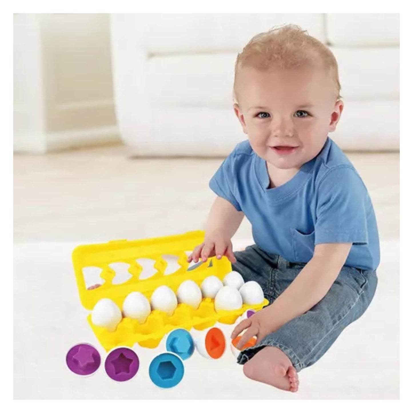 Juego Educativo Huevos Clasificador De Colores Y Formas