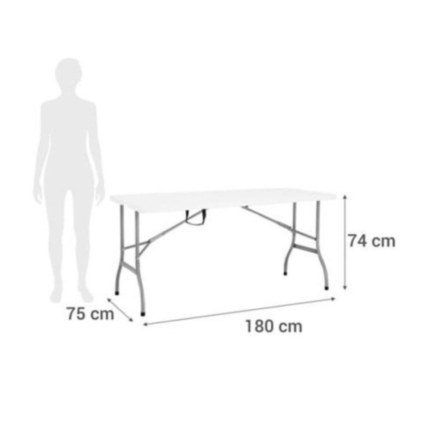 Mesa Plegable Maleta 180 Cm Camping