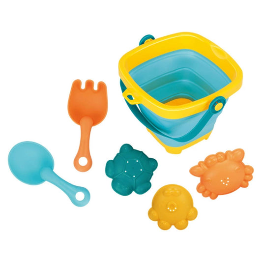 Juguete Set De Playa Con Baldes Plegables Y Moldes