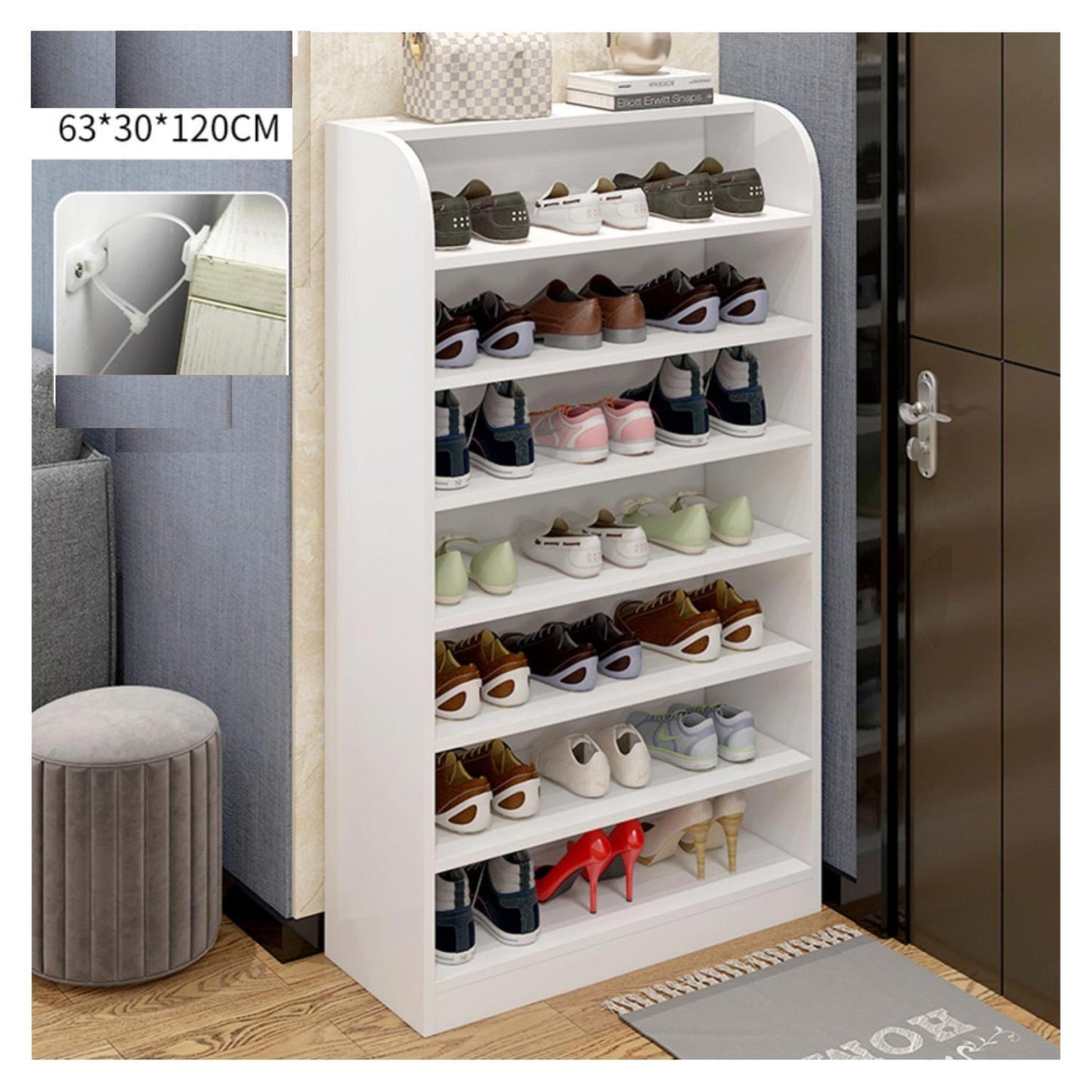 Organizador De Zapatos Horizontal Blanco