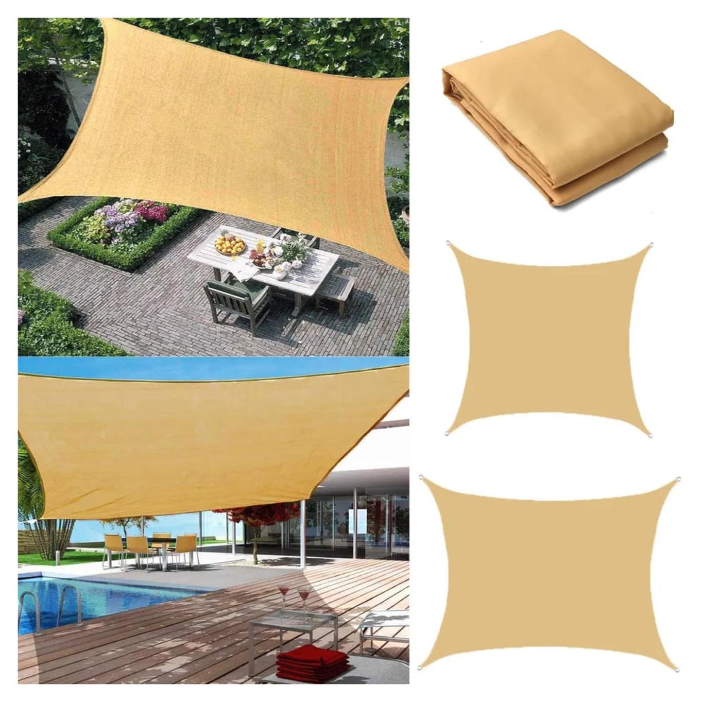 Toldo Vela Rectangular 3x4 Metros